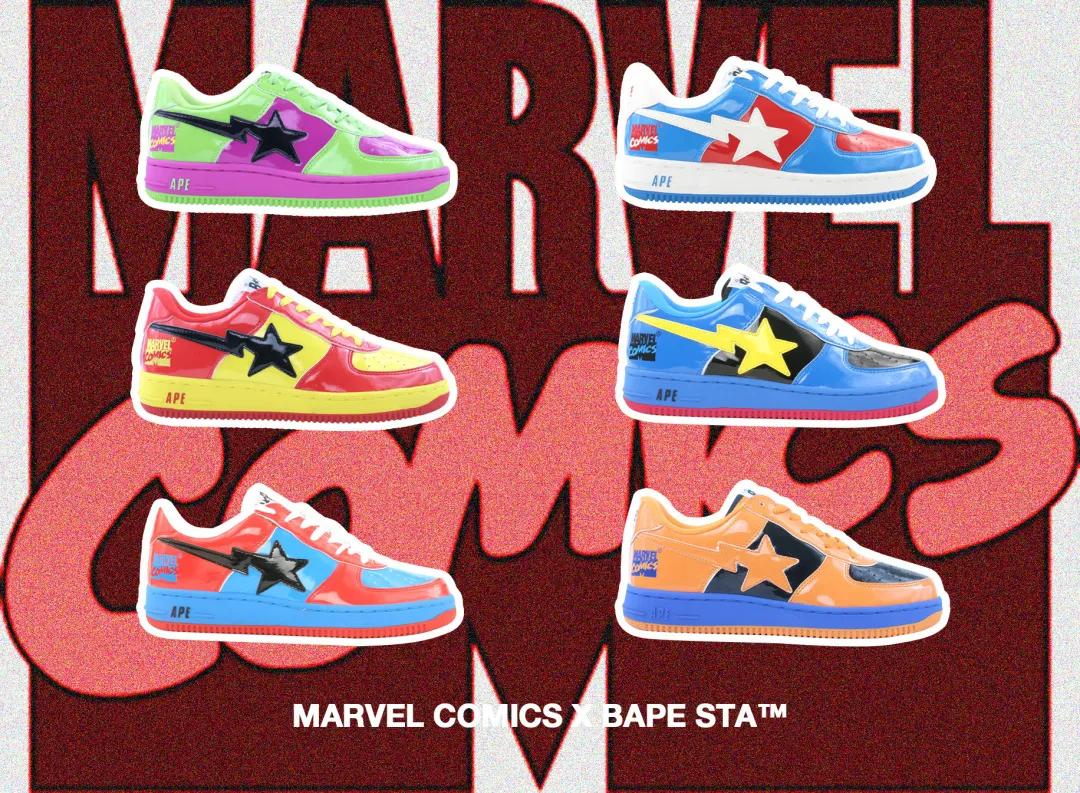 bapesta鞋白橙,bapesta20年新年限定