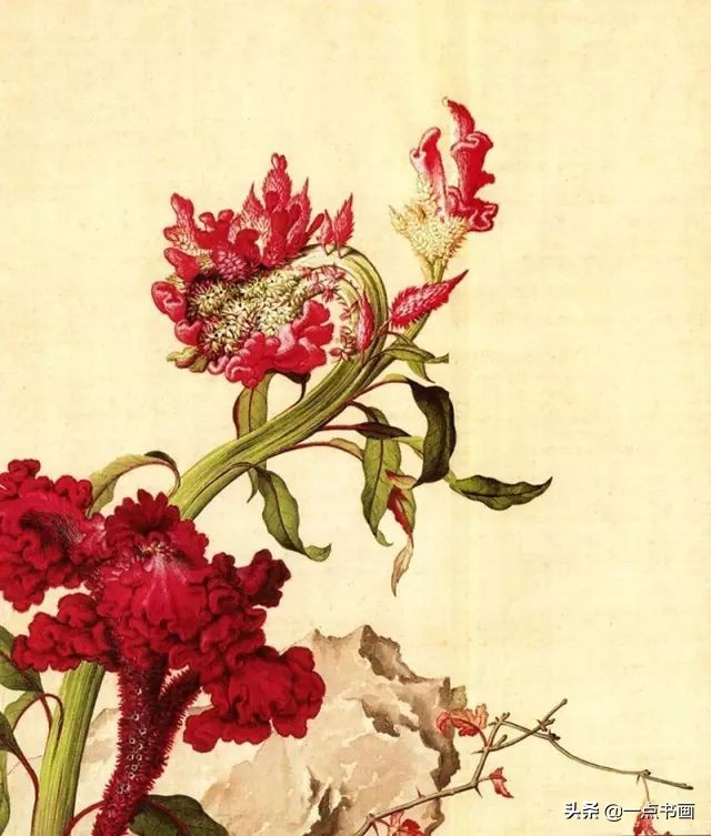 清代画家沈振麟花鸟动物作品欣赏,清代名家山水工笔画作品欣赏