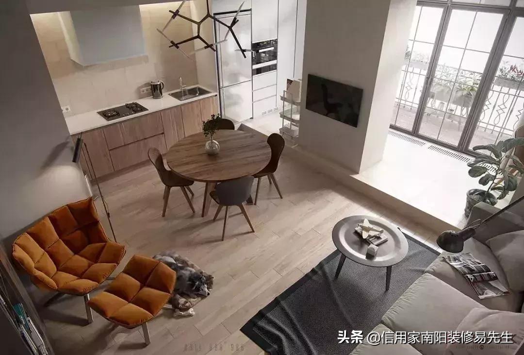 108平横厅客厅餐厅一体装修实景图,48种客餐厅设计总有一款适合你