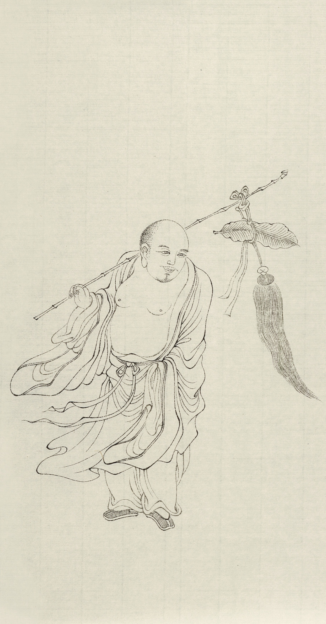 吕布白描绣像图,吕布白描画欣赏