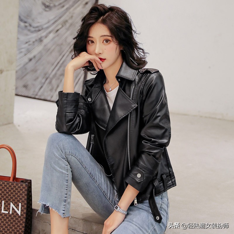 秋冬流行的皮衣外套,搭配简单又帅酷,随便一披,让你魅力挡不住