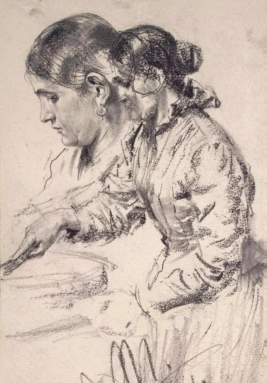 阿道夫门采尔速写作品,门采尔高清速写作品图片