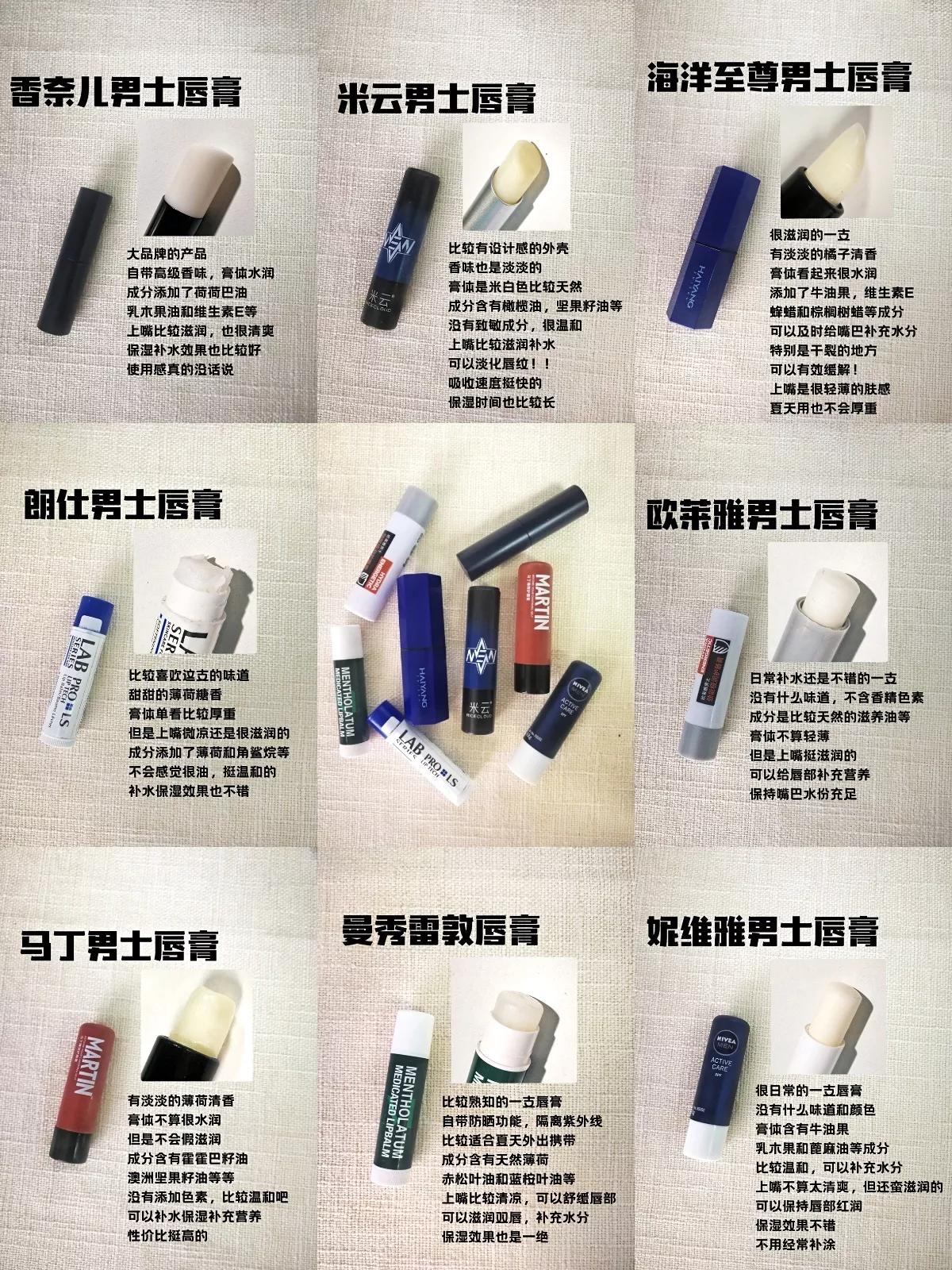 男士变色唇膏十大排行榜,泊泉雅男士透爽滋润唇膏