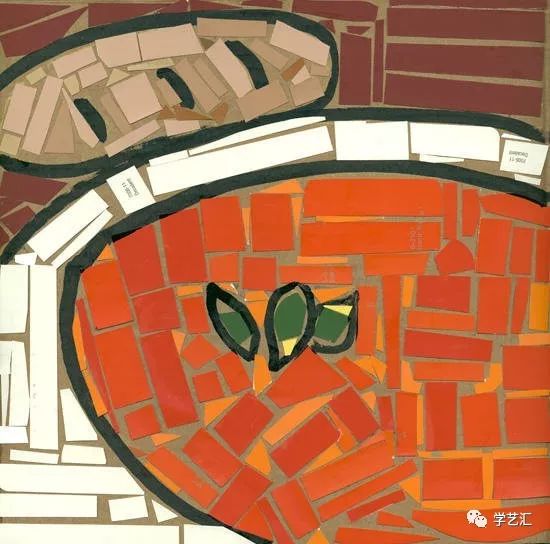 瓷砖拼贴马赛克效果图片大全,卡纸马赛克拼贴梵高向日葵画教程