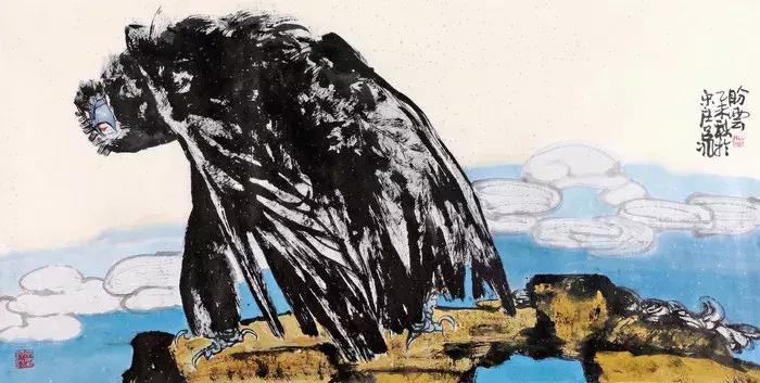 吕冰大写意花鸟画,吕冰大写意花鸟画寿桃