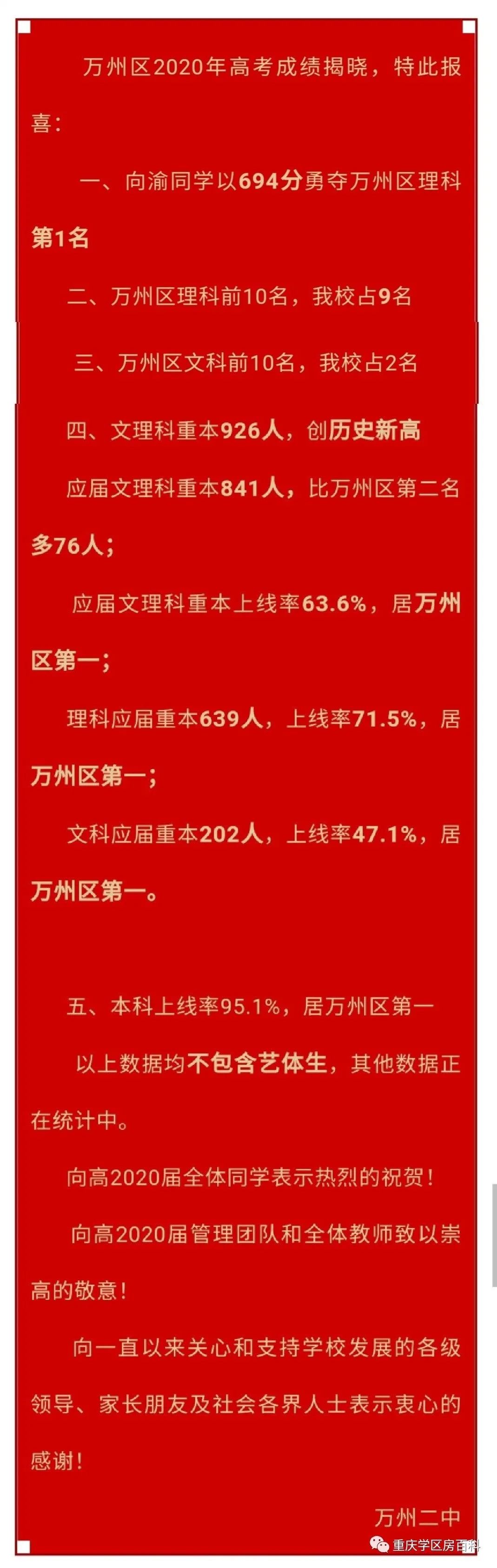 重庆各高中高考喜报2023,重庆垫江中学2021高考喜报