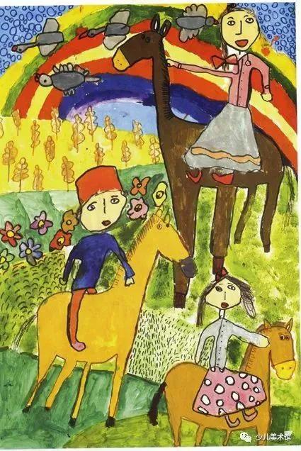 儿童不同时期的绘画作品,孩子们一幅幅栩栩如生的绘画作品