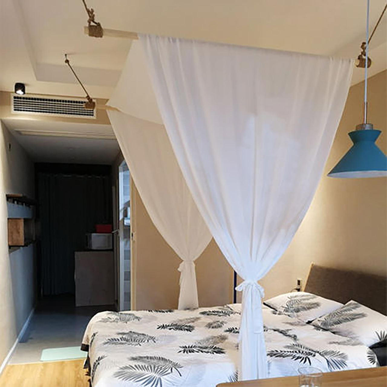 床幔怎么布置好看,床品怎么搭配窗帘