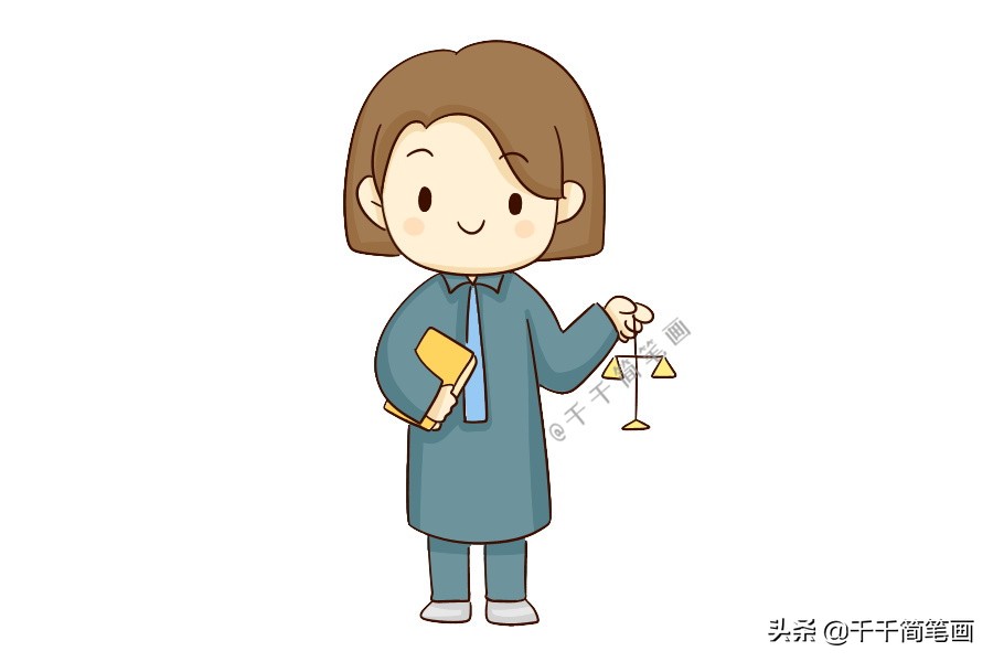 职业简笔画人物,儿童简笔画职业人物