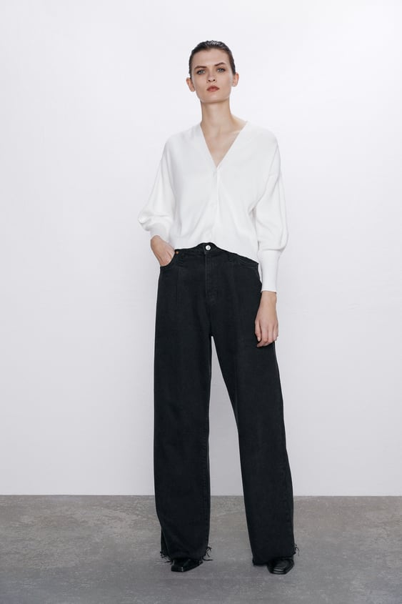 夏季针织开衫穿搭技巧视频,宽松慵懒风针织中长款开衫搭配