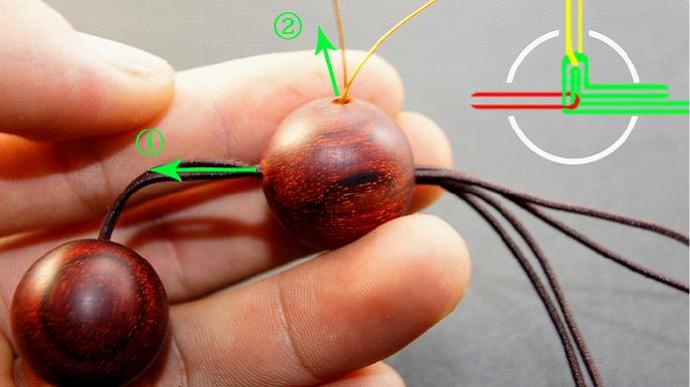 佛珠手串带三通打结方法,12颗佛珠穿法没有三通如何收尾