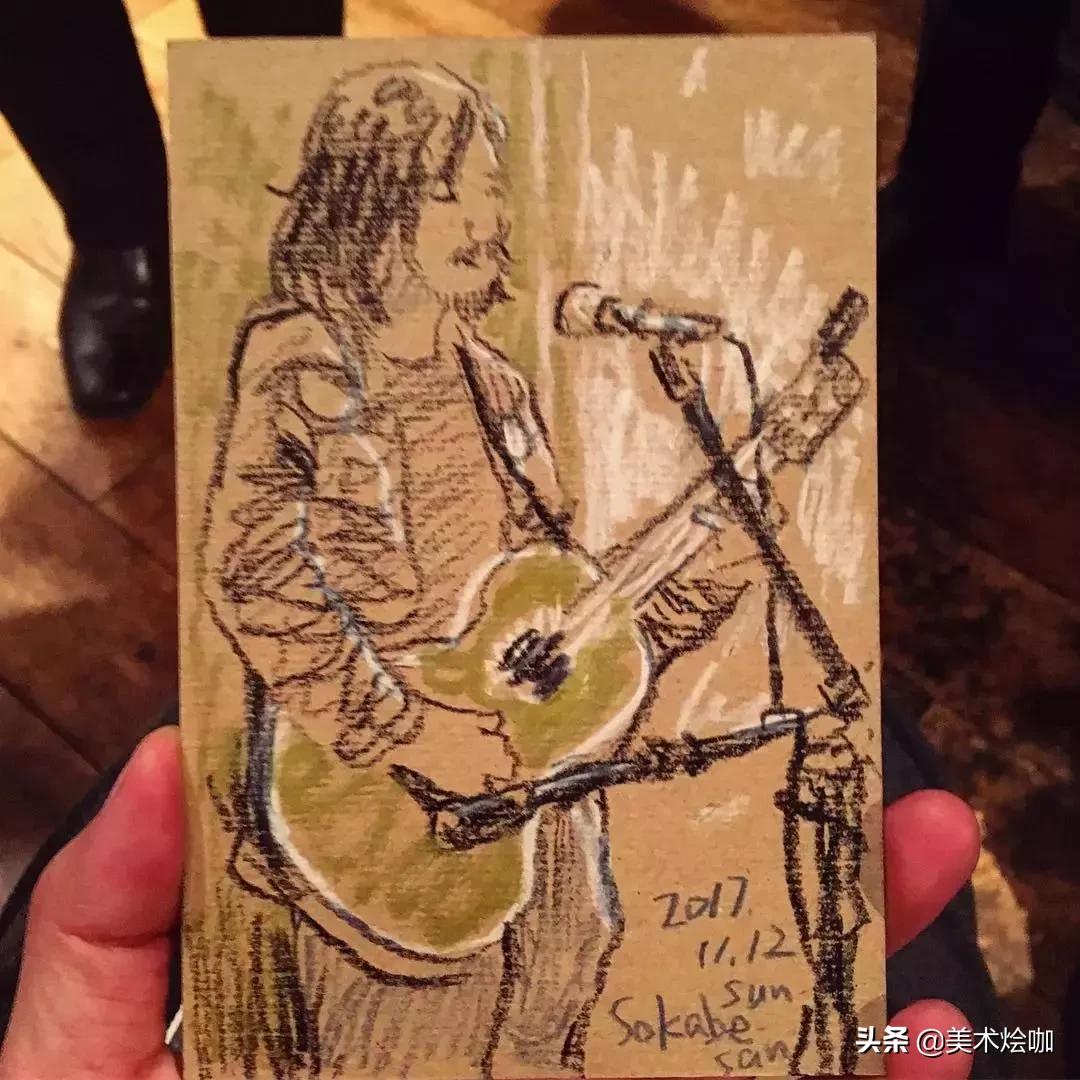 速写简单手绘稿,别人的速写本