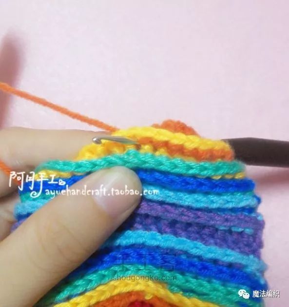 一线连衣服钩编教程,衣服手工钩编