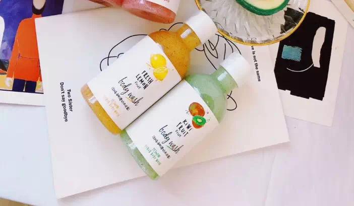 水果沐浴露磨砂膏,水果味道浓郁的沐浴露