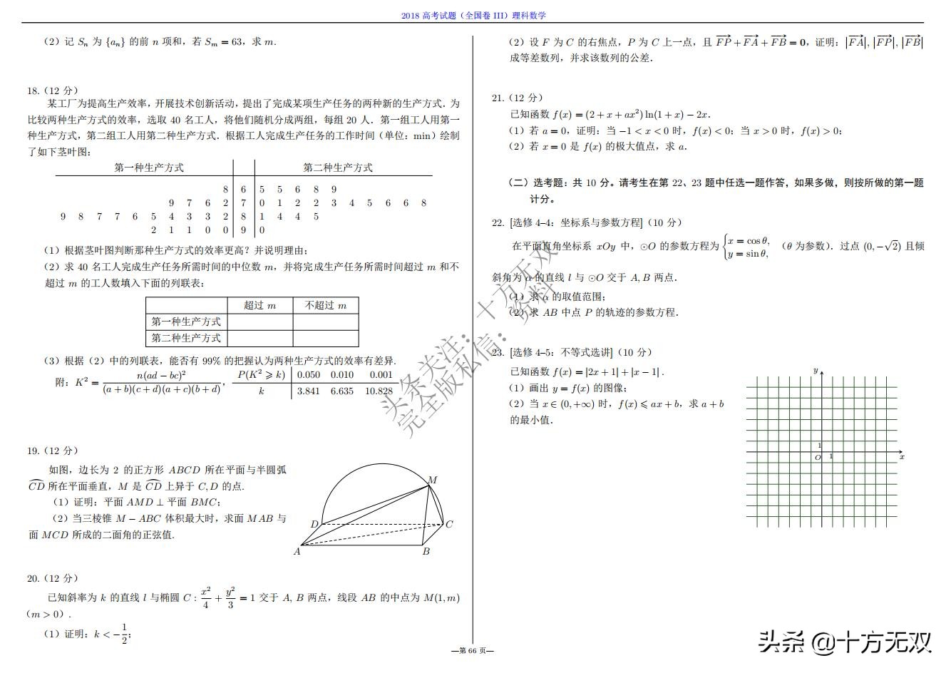 2023年高考数学试卷真题全国乙卷,2019高考真题数学全国卷二卷