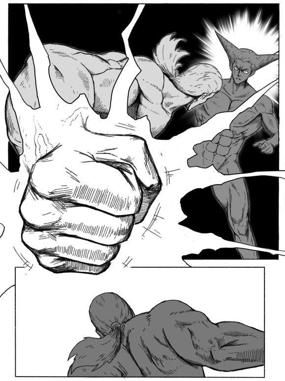 一拳超人原版漫画饿狼vs埼玉,一拳超人漫画vs重制版