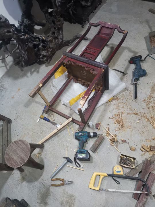 藤编椅子坏了怎么修复,自己修复真皮椅