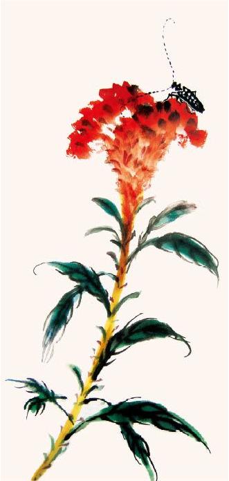 天牛写意画法步骤图,纯干货3分钟学画写意天牛和瓢虫