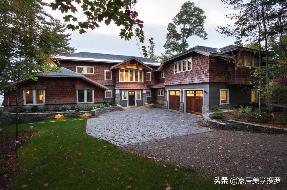 红橡木楼梯别墅,橡木楼梯踏步别墅