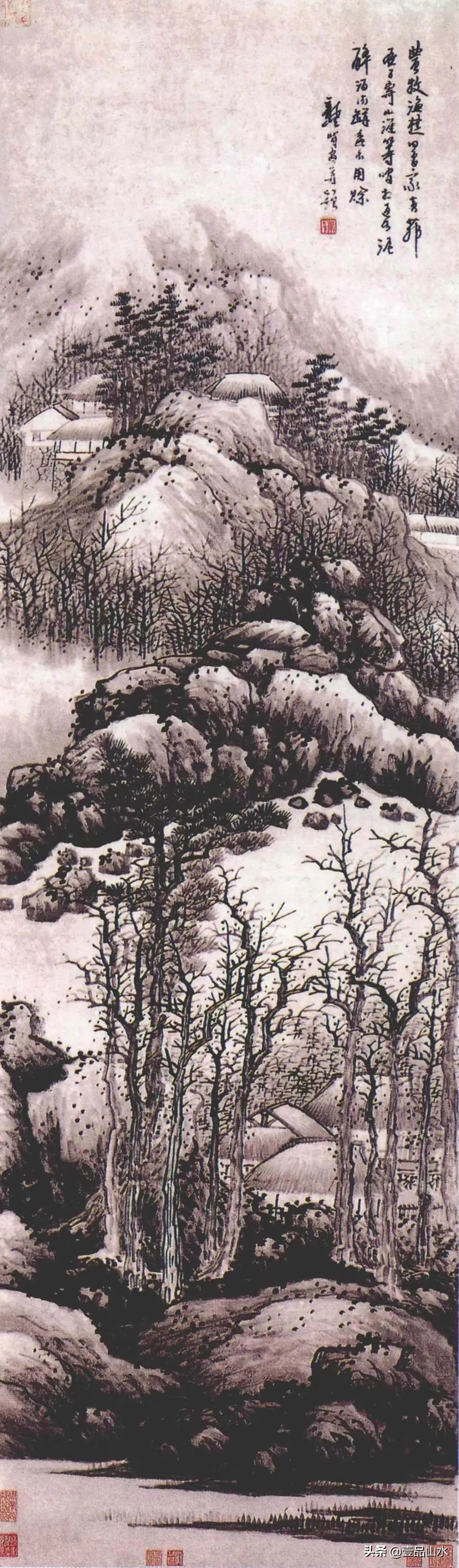 最真实的国画山水画,当代国画山水中的点景人物