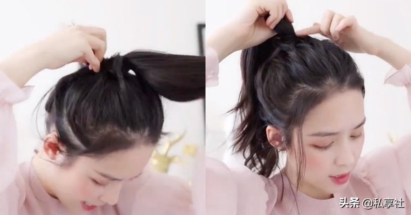 细软发高马尾辫子扎法,怎么绑出慵懒高马尾直发
