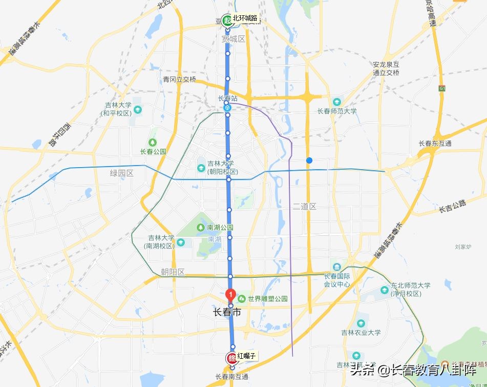 长春轻轨沿线的学校,长春靠近地铁的高中