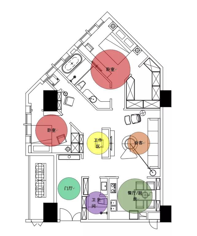 酒店异形户型设计,酒店三角形的户型怎么设计