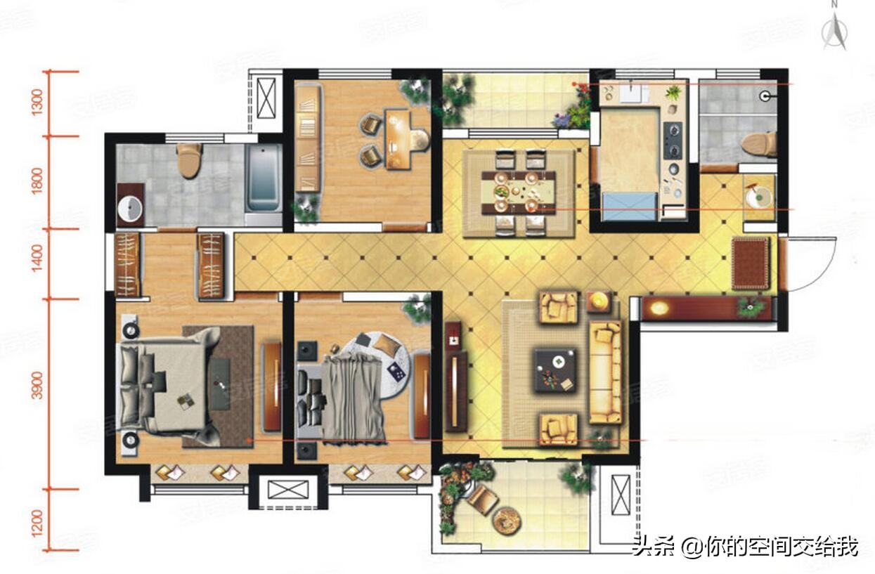 109平米新中式风格,房屋轻奢风格115平方