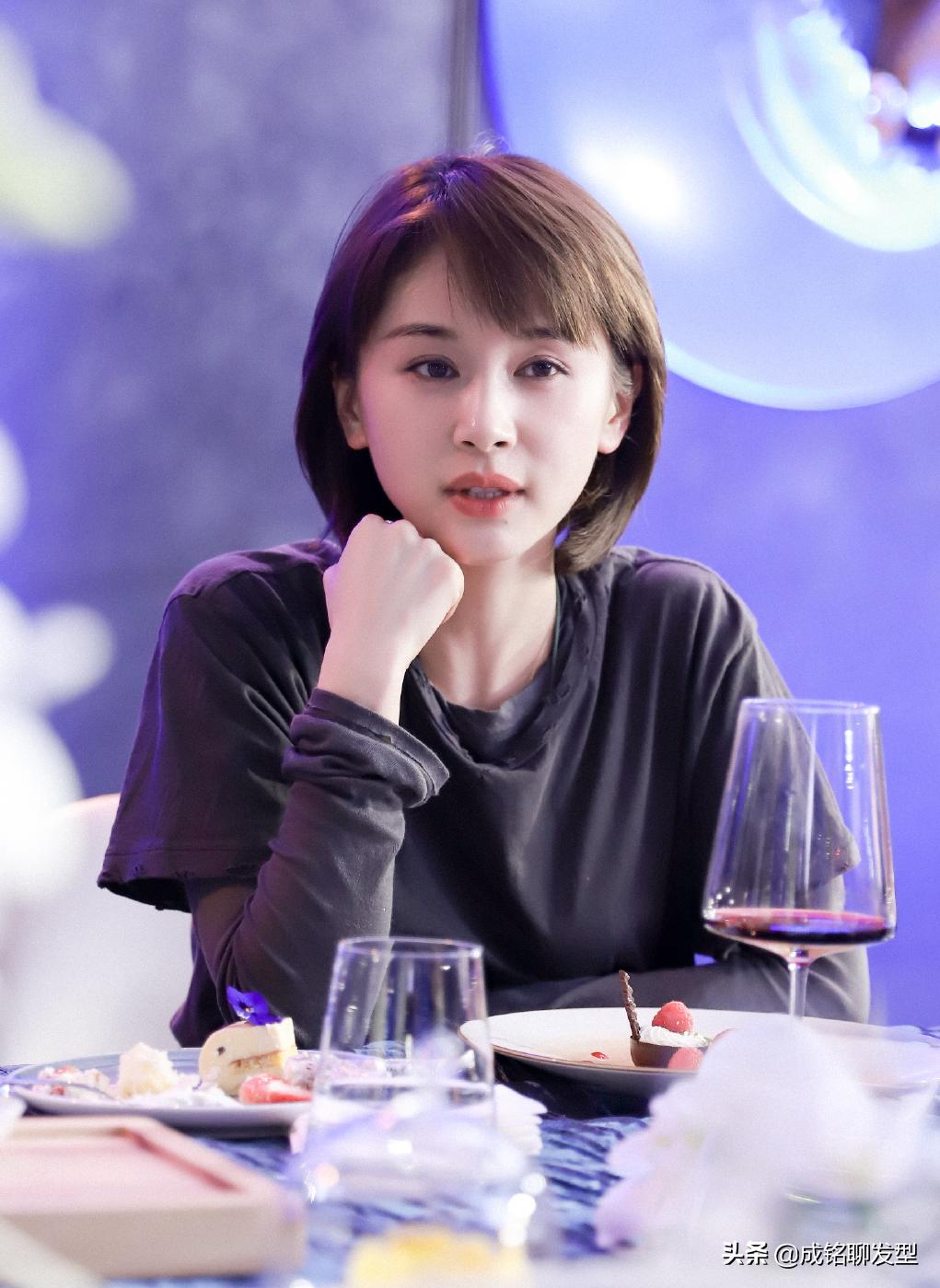 王子文欢乐颂里短发叫什么,王子文出席活动短发图片