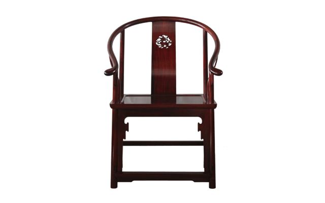 中式便宜红木家具圈椅搭配效果图,红木家具圈椅解析图片