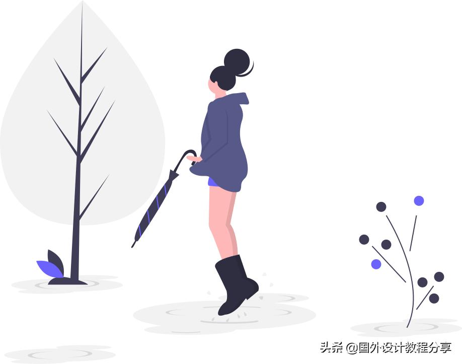 扁平矢量插画色彩教程,扁平矢量家具插画