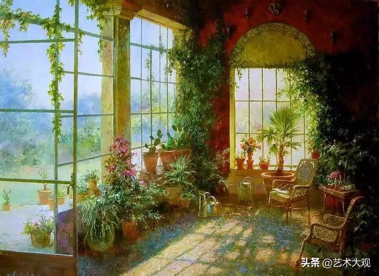 俄罗斯画家风景油画作品选集,尤里奥布霍夫人物画