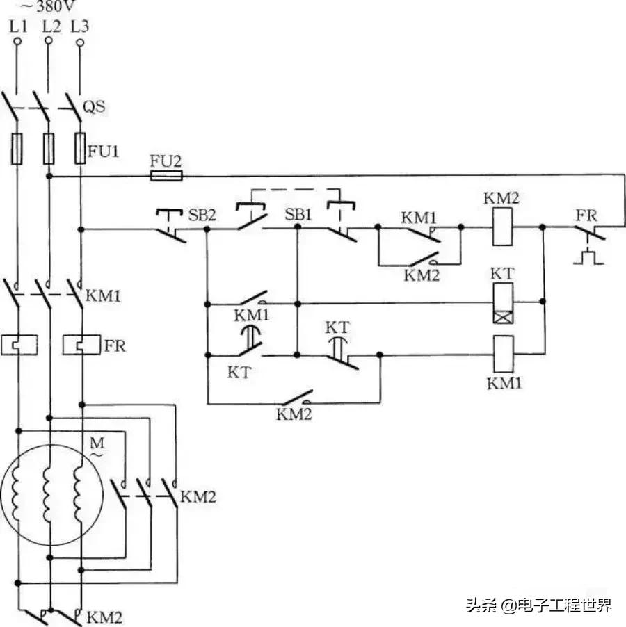 电动机星形和三角形接法降压启动,220v电机可以降压启动电路图