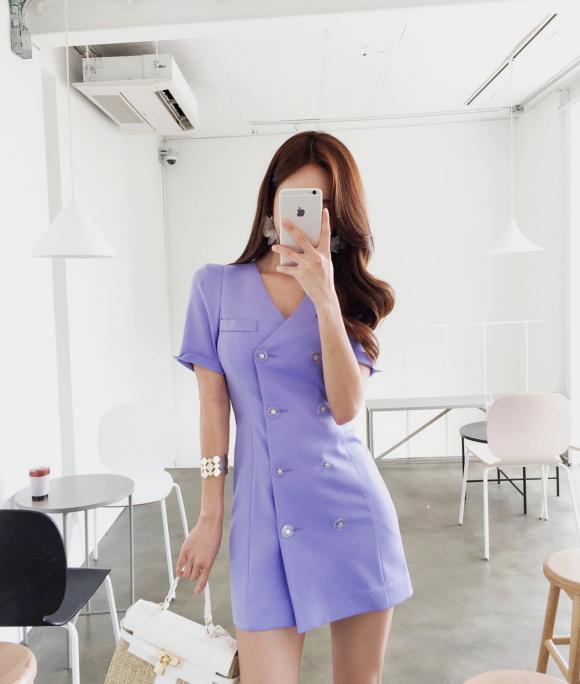 紫色西装紫罗兰连衣裙 (香水紫罗兰西装裙)