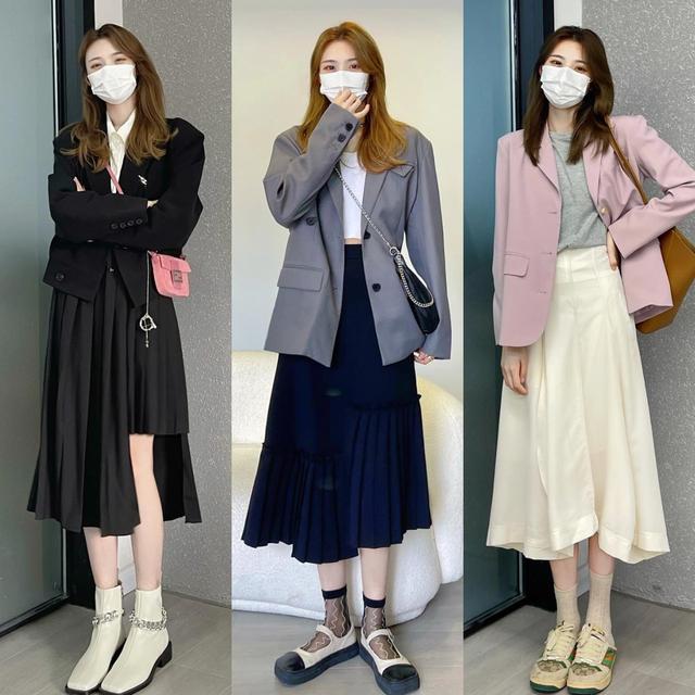 一条半身裙多种穿法夏季穿搭,穿半身裙该怎样穿搭