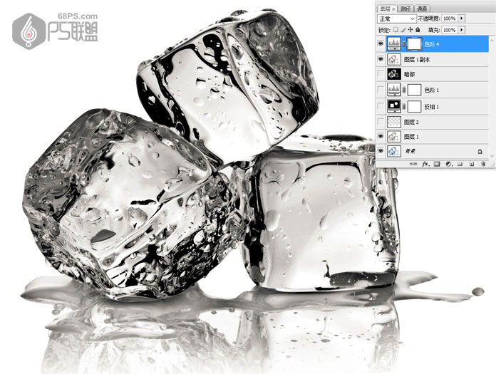 ps不透明冰块的制作方法,ps抠取透明冰块