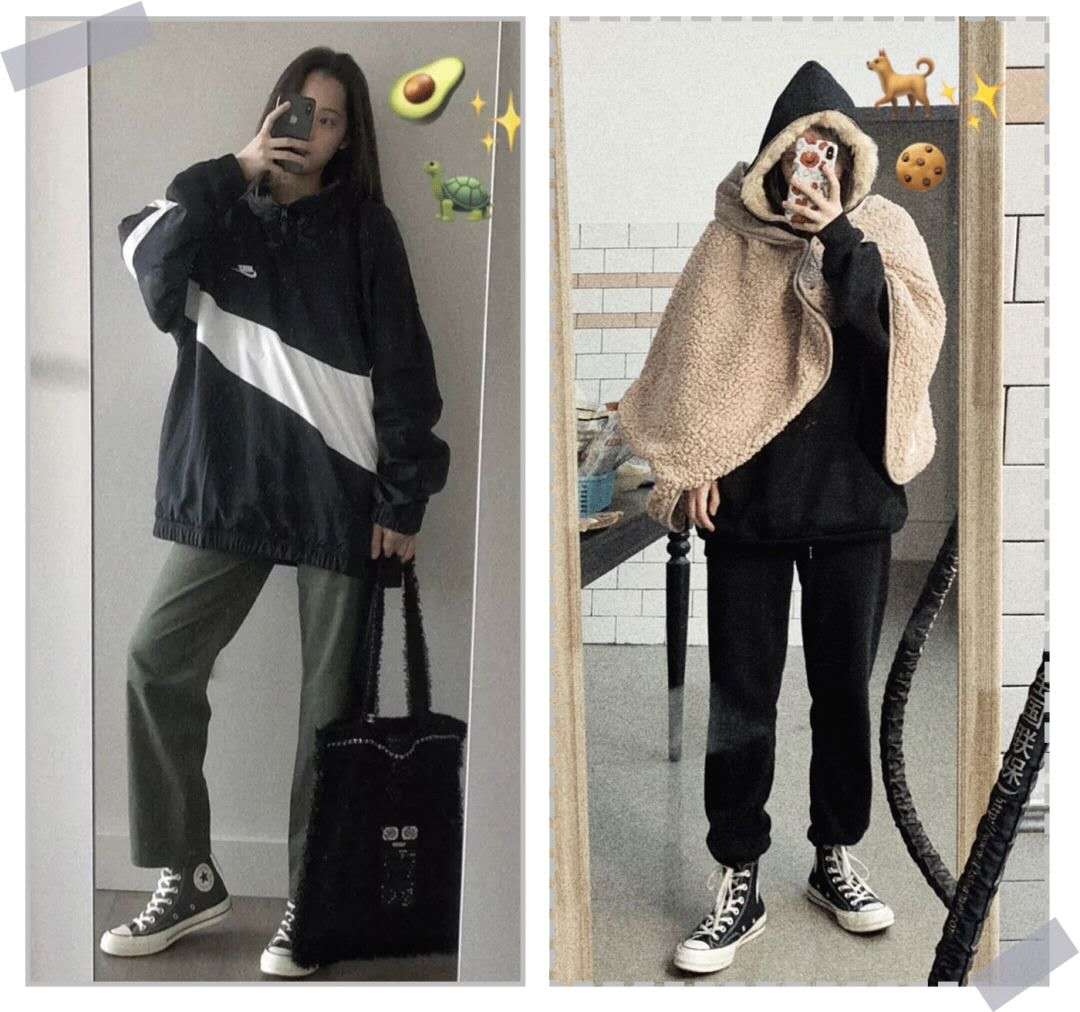 欧阳娜娜私服穿搭,欧阳娜娜格纹外套穿搭