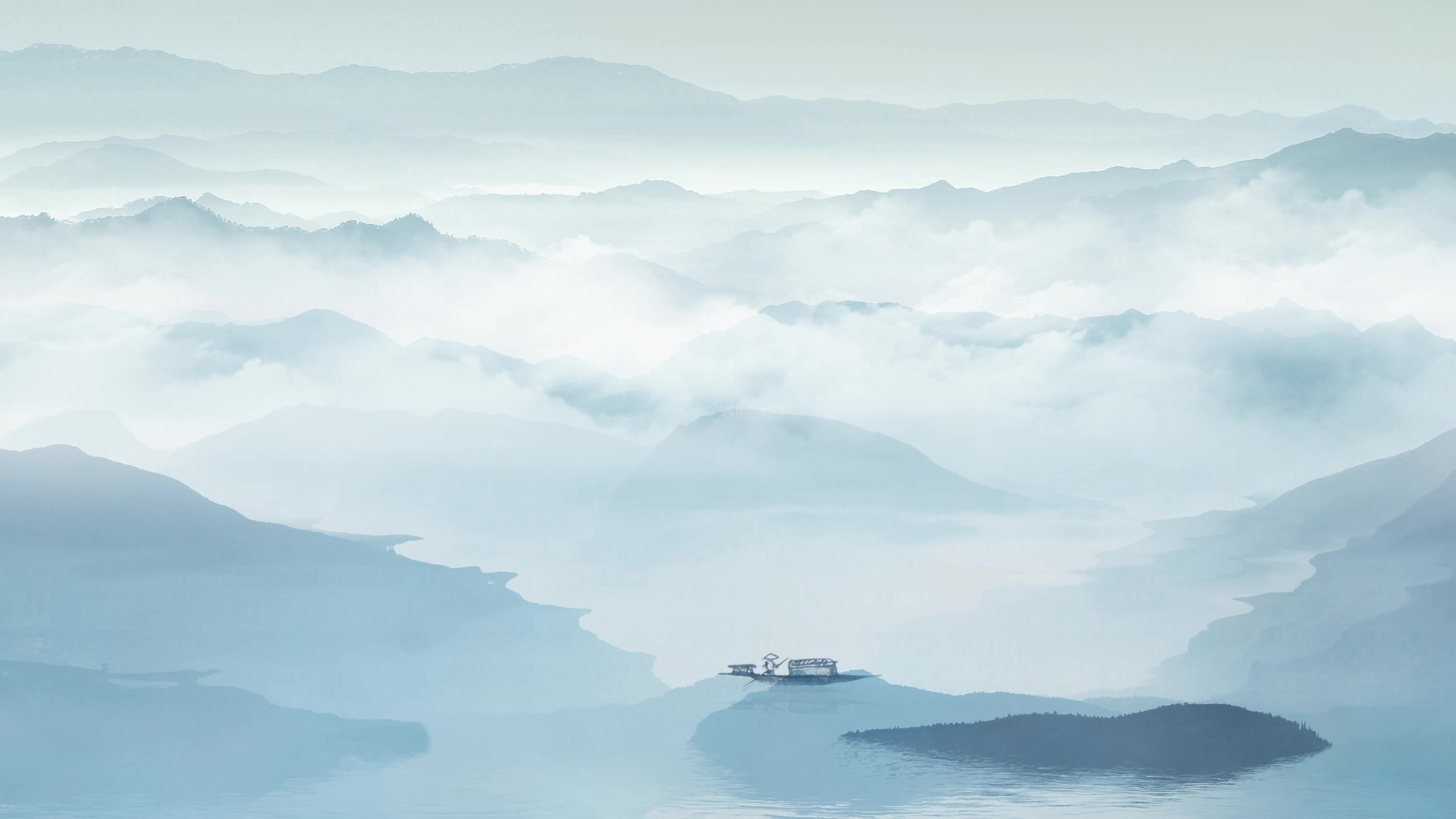 无水印分享｜这套中国风PPT背景图，简直美爆了