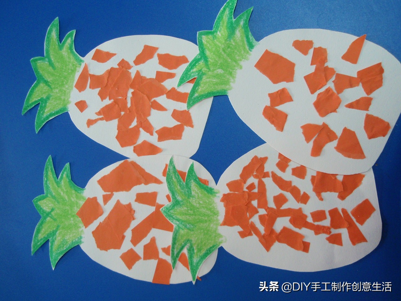 用圆纸片手工制作圣诞贴画,奇妙的纸片贴画手工