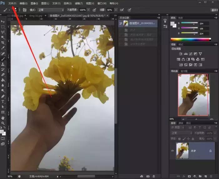 ps怎么把里面的花颜色变好看一点,ps中如何把一朵黄花变为紫花
