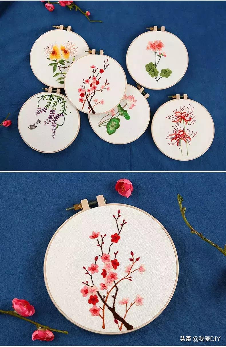 刺绣新手一步一步刺绣花,超详细的漂亮小花刺绣教程
