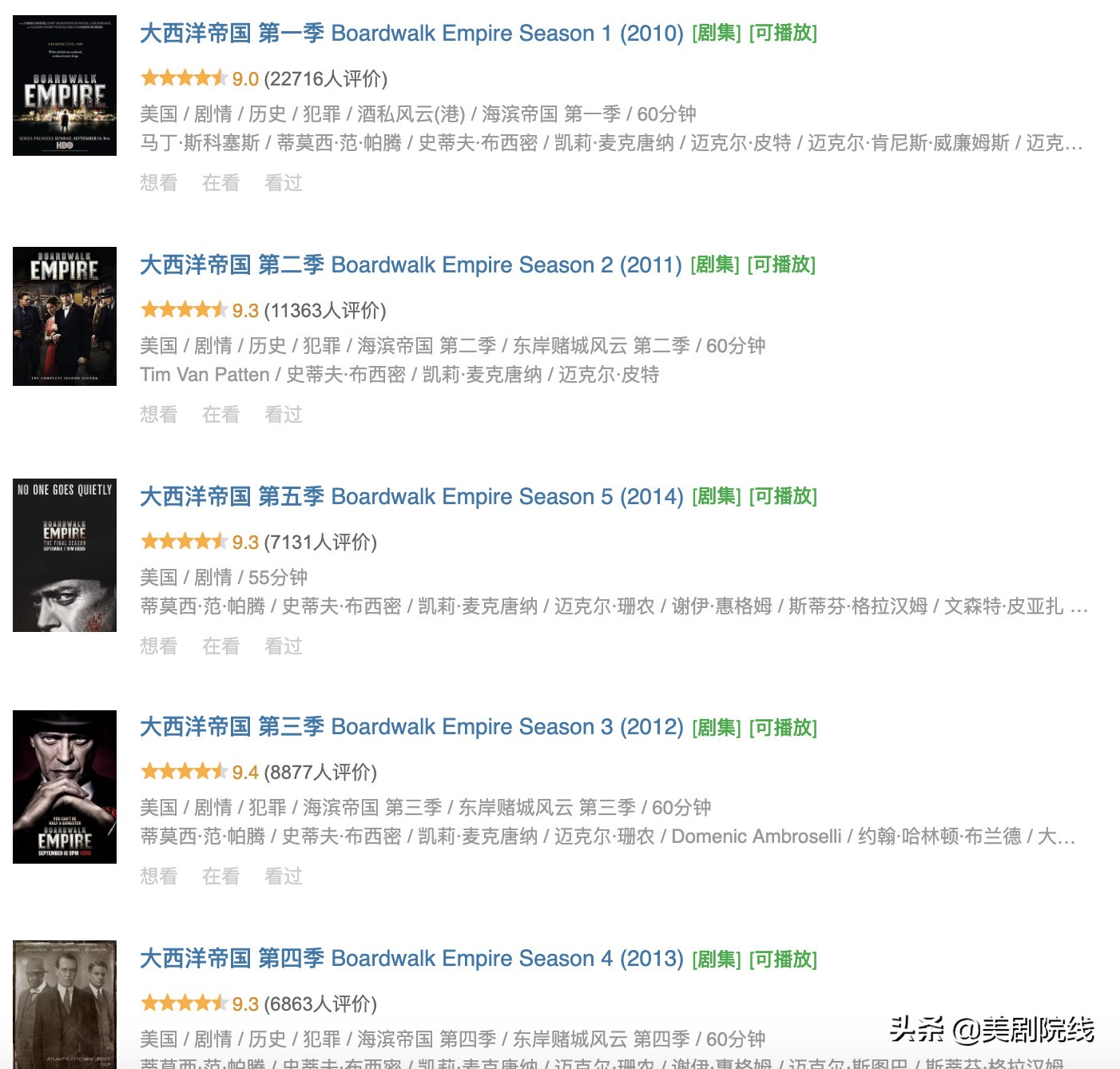 hbo十部顶级神作9.5评分美剧,hbo出品的经典剧集