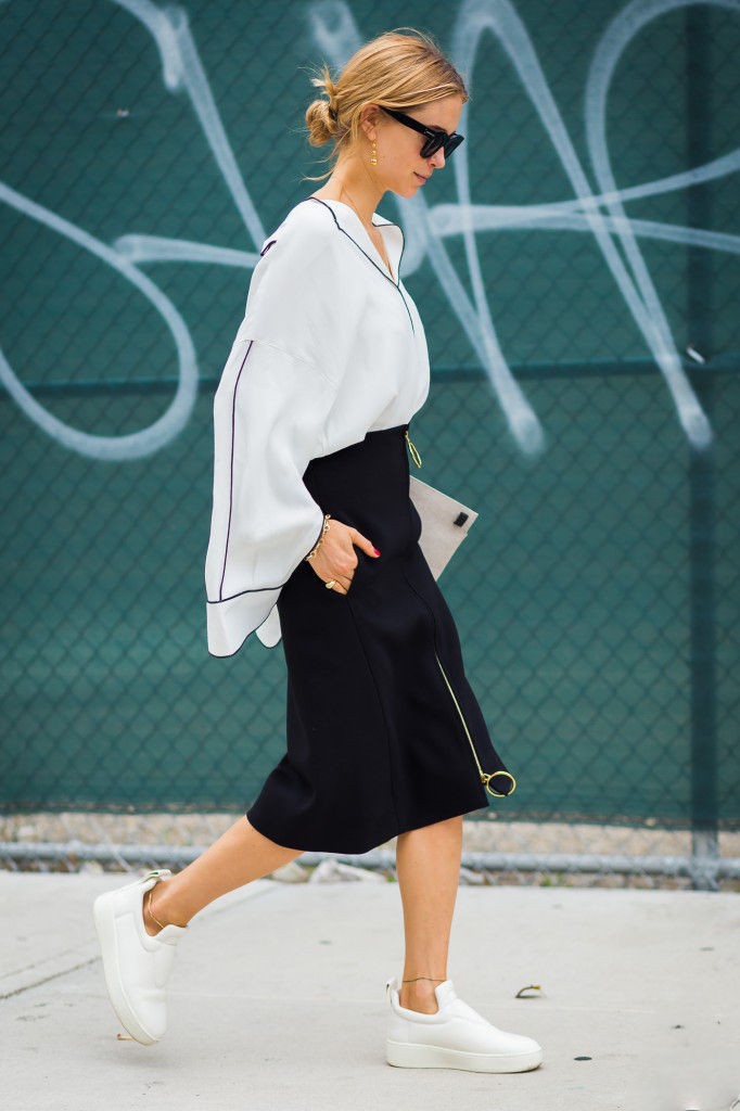 平底鞋高跟鞋推荐搭配长裙,尖头平底单鞋适合搭裙子