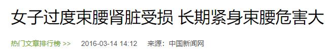 “内脏下垂、子宫脱落、漏尿……”：扒一扒你不知道的网红束腰