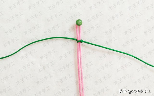 桃花手链编法最简单不用毛线编,手工编织手链桃花编法