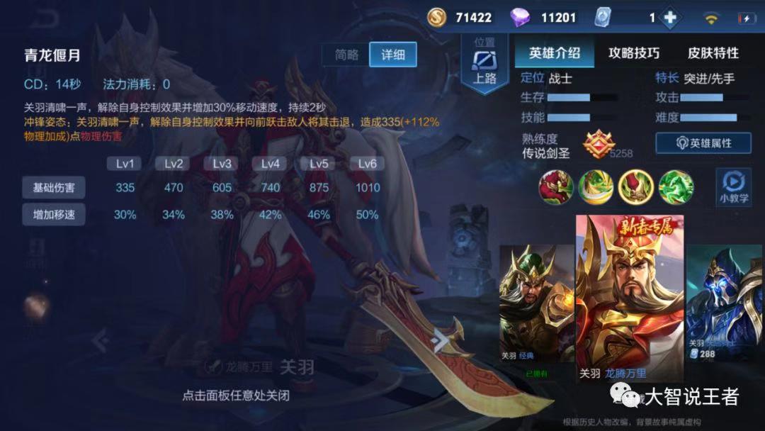 王者关羽对局思路,大智说王者