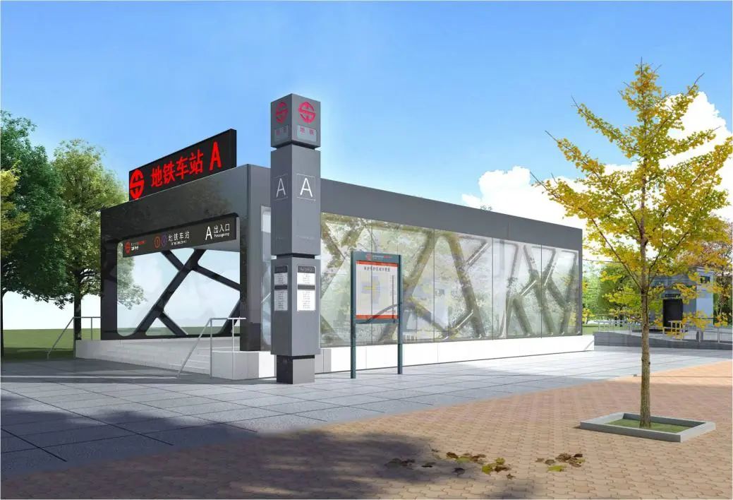 沈阳地铁4号线口罩棚最新规划图,地铁出入口罩棚