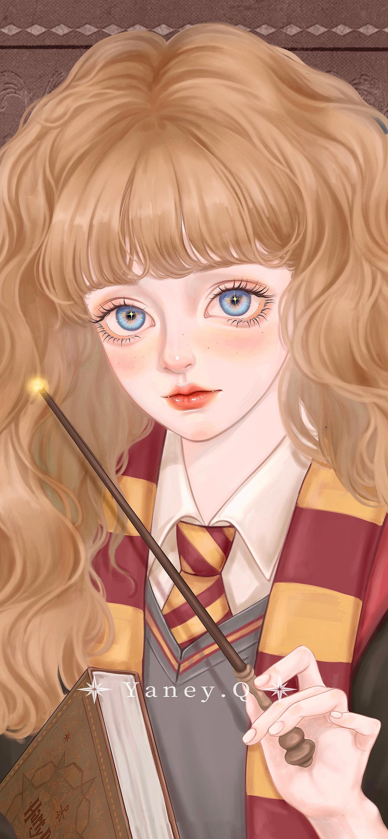 好看的女生壁纸插画图,插画小清新女生壁纸