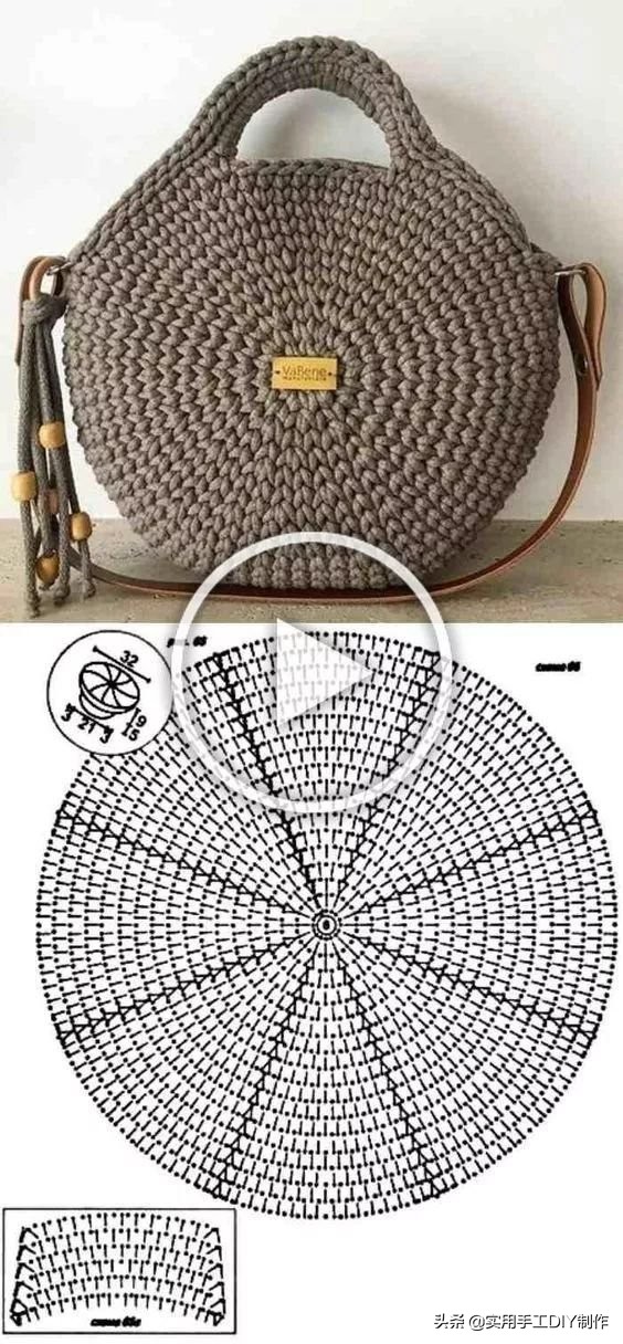 各种圆包包的钩织教程,多种漂亮包包的钩织图解