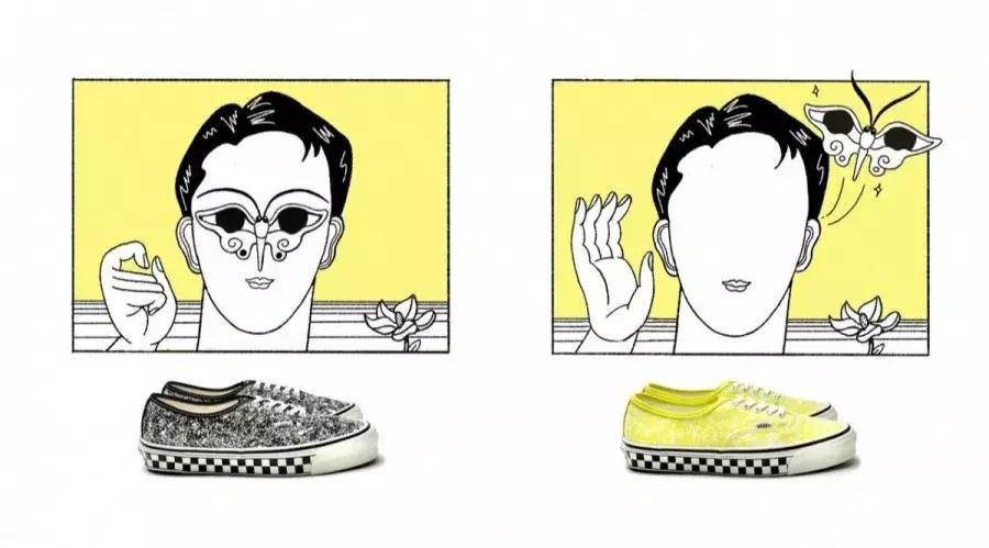 vans两款鞋型结合在一起的鞋,vans黑色联名鞋款